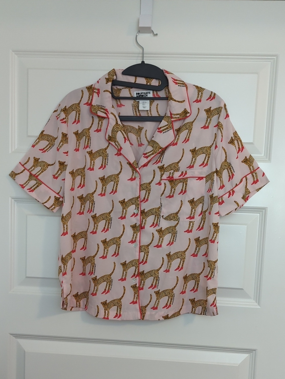 Bouffants and Broken Hearts pink cheetah print pajamas